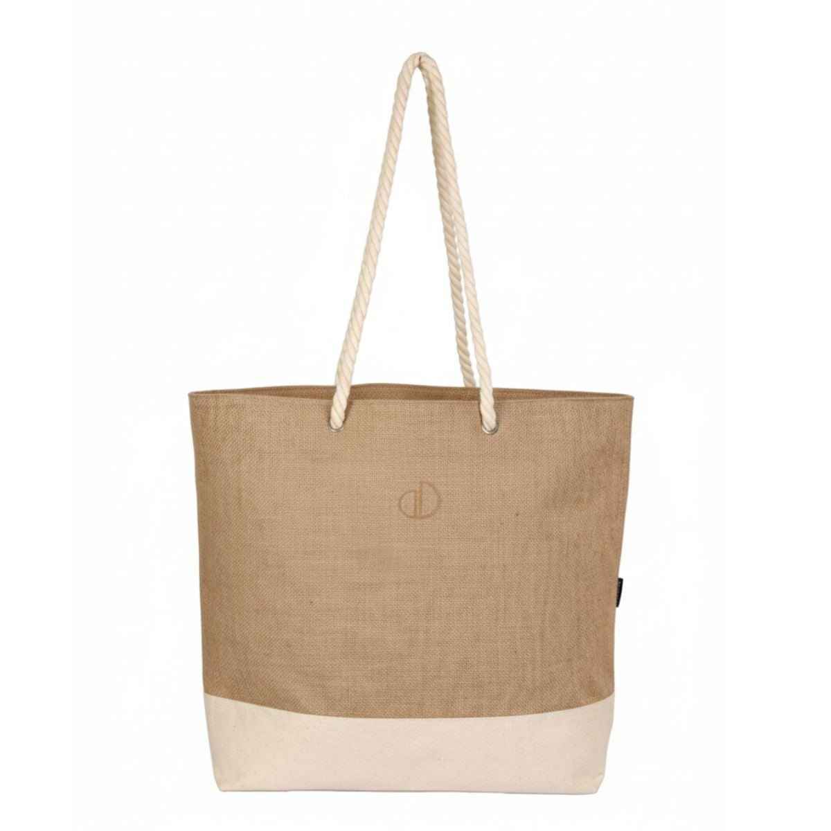 Norwena Beach Tote | Jute & Cotton Canvas