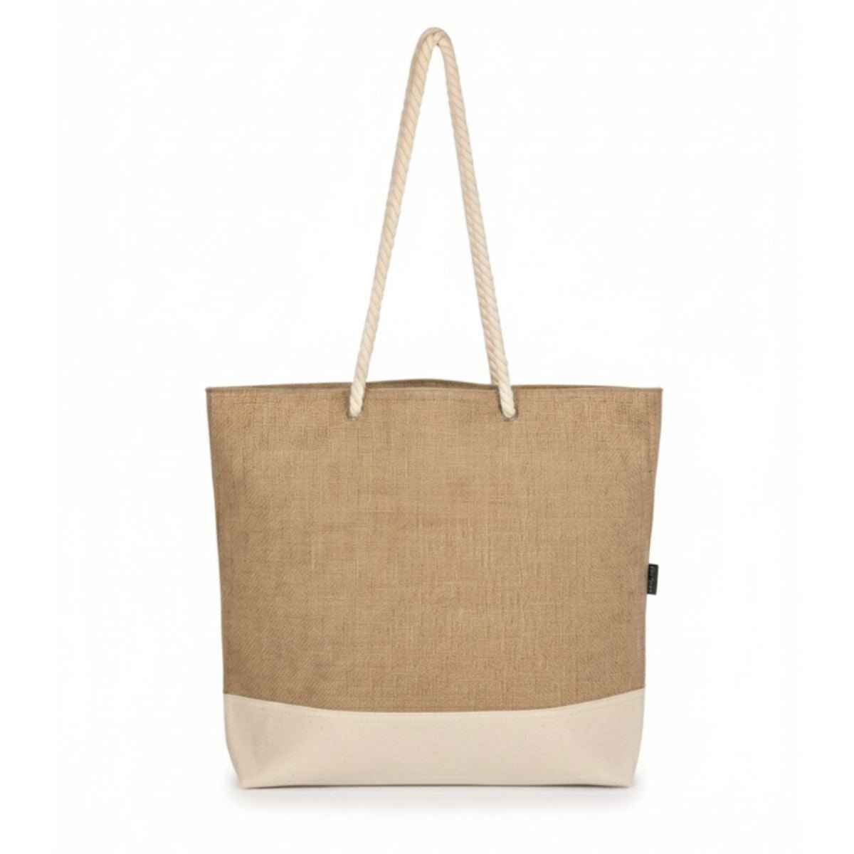 Norwena Beach Tote | Jute & Cotton Canvas