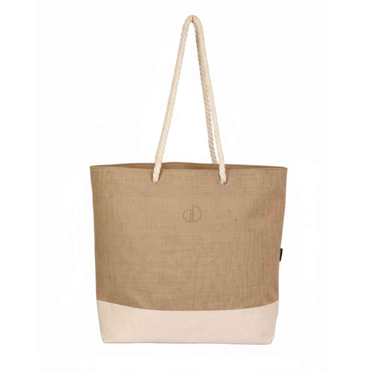 Norwena Beach Tote | Jute & Cotton Canvas