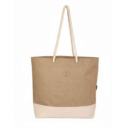 Norwena Beach Tote | Jute & Cotton Canvas