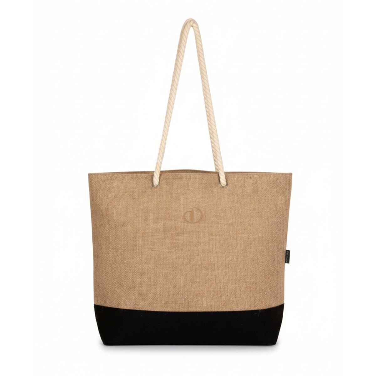 Norwena Beach Tote | Jute & Cotton Canvas