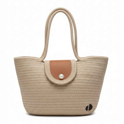 Norwena Mini Tote Bag | Stylish Cotton Rope Carryall - Norwena