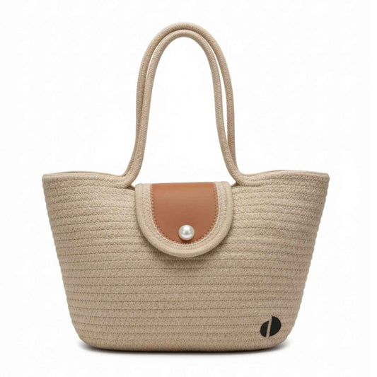 Norwena Mini Tote Bag | Stylish Cotton Rope Carryall - Norwena